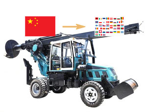中国出口打桩机到欧洲