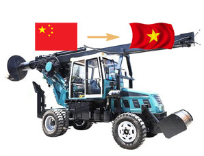 中国出口打桩机到越南