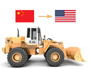 中国出口装载机到美国